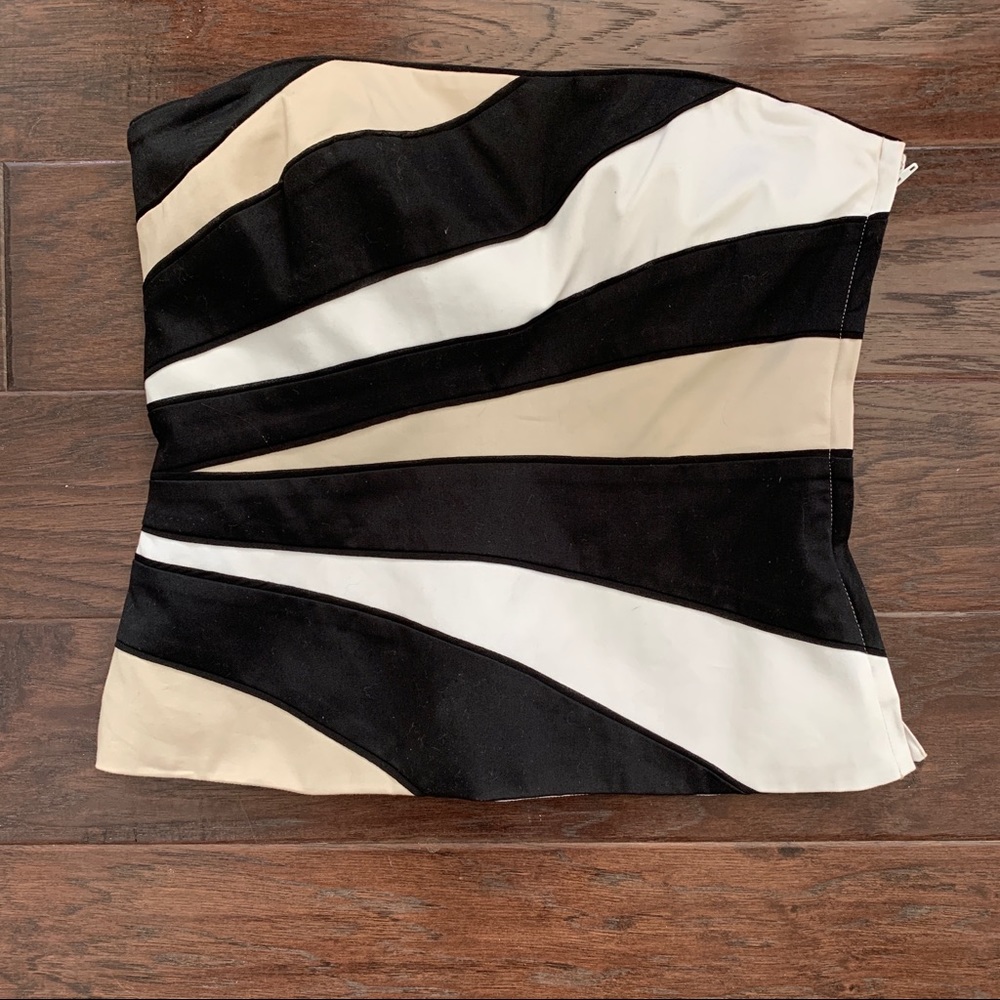 Ribbed Strapless White House Black Market Top